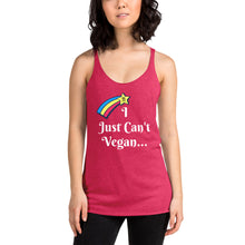 Load image into Gallery viewer, TFK I Just Can&#39;t Vegan Women&#39;s Racerback Tank