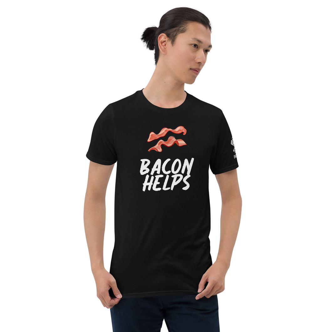 Bacon Helps Short-Sleeve Unisex T-Shirt